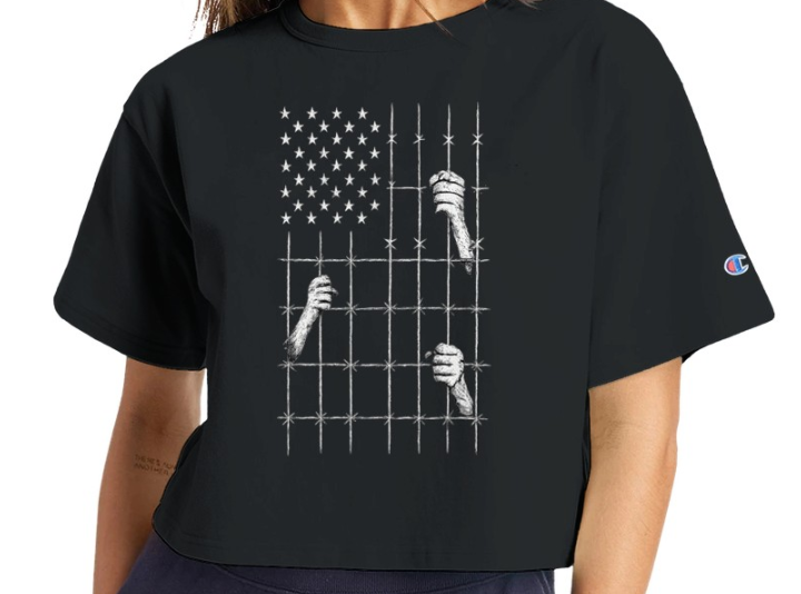 A Caged Nation Cropped T-Shirt