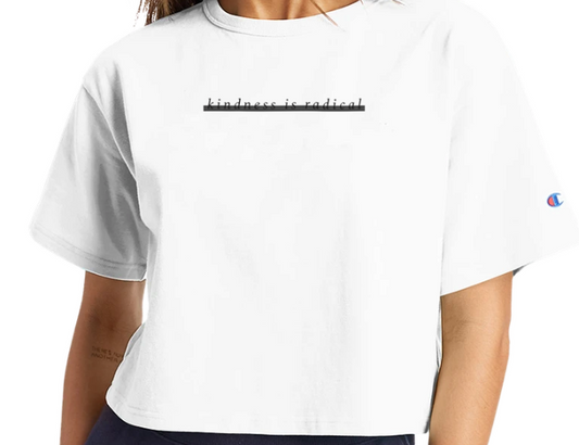 Redacted Kindness Is Radical Cropped T-Shirt