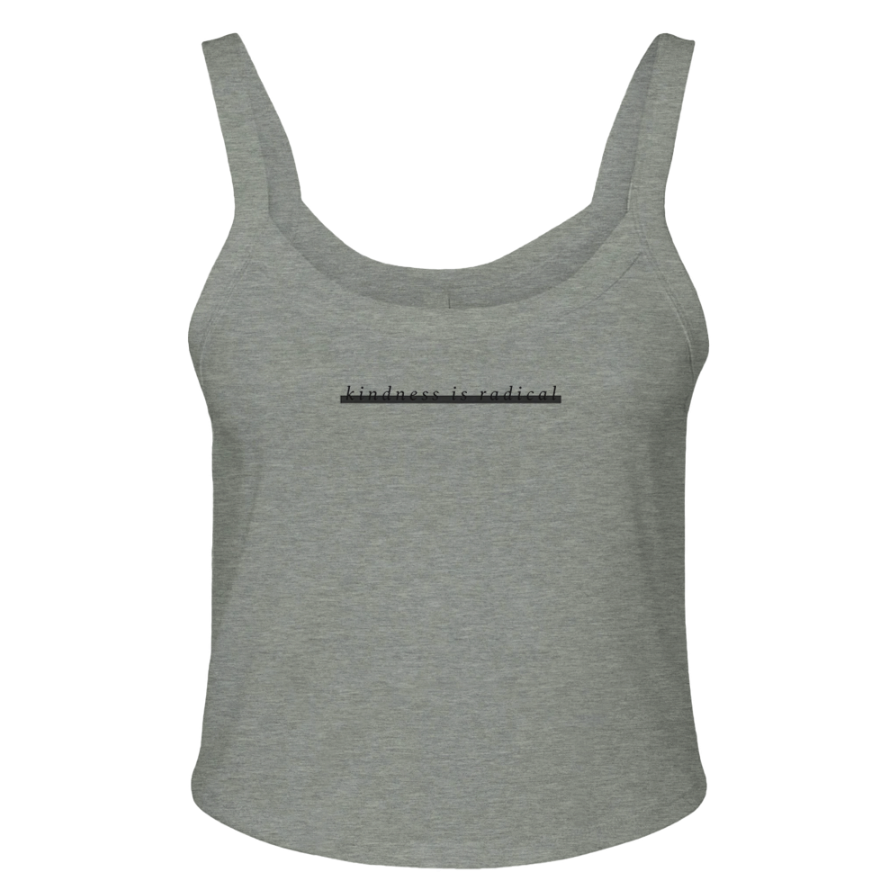 Redacted Kindness Is Radical Micro Ribbed Scoop Tank
