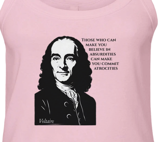 Absurdities & Atrocities - Voltaire Micro Ribbed Scoop Tank