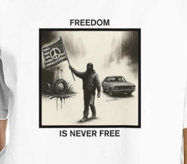 Freedom Is Never Free Cropped T-Shirt