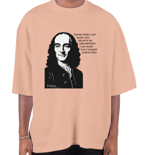 Absurdities & Atrocities - Voltaire Oversized T-shirt