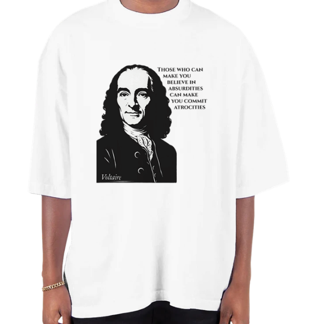 Absurdities & Atrocities - Voltaire Oversized T-shirt