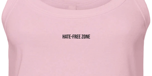 Hate-Free Zone Micro Ribbed Scoop Tank