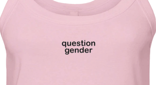 Question Gender Micro Ribbed Scoop Tank