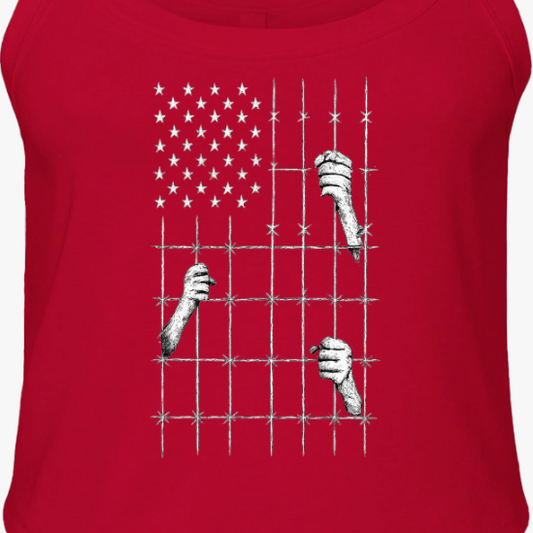 A Caged Nation Micro Ribbed Scoop Tank