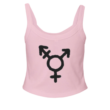 Question Gender Micro Ribbed Scoop Tank