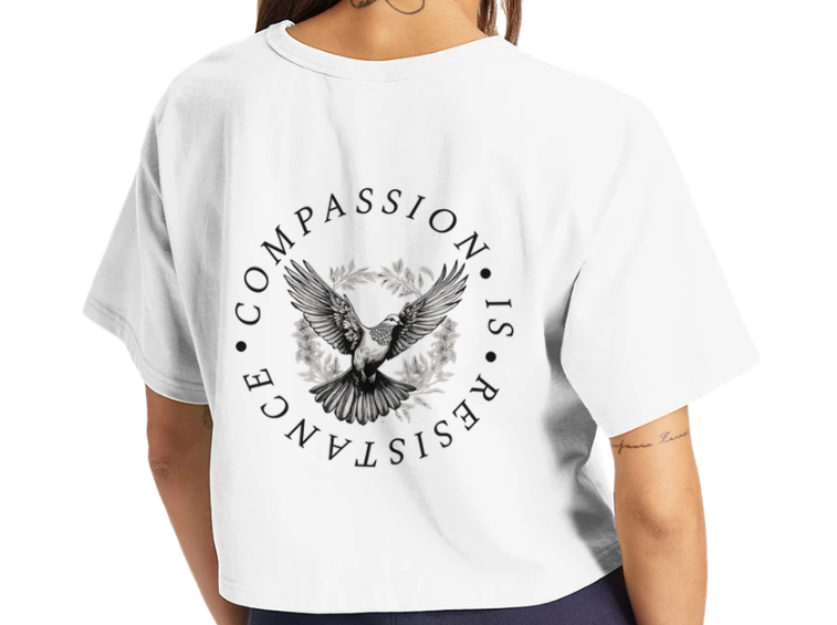 Redacted Kindness Is Radical Cropped T-Shirt