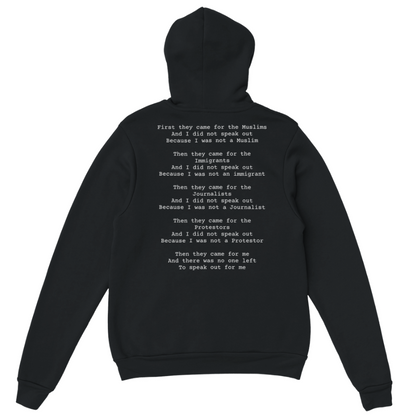 Familiar Silence – A Modern Retelling of “First They Came” Hoodie