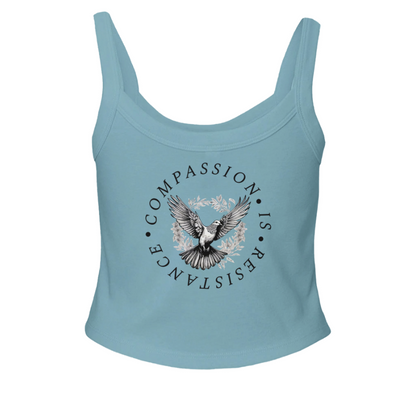Redacted Kindness Is Radical Micro Ribbed Scoop Tank