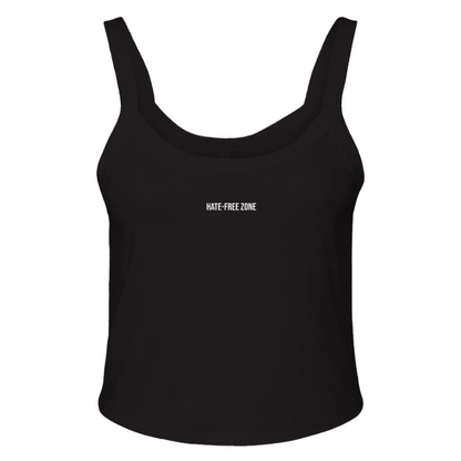 Hate-Free Zone Micro Ribbed Scoop Tank