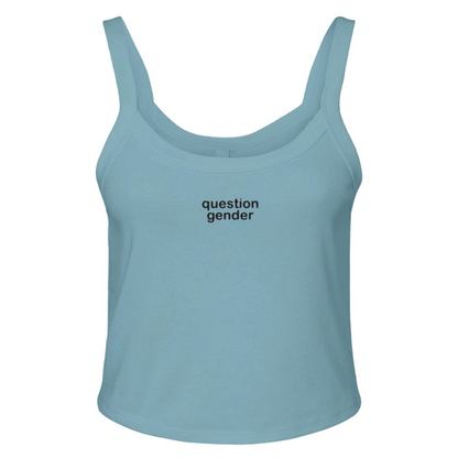 Question Gender Micro Ribbed Scoop Tank