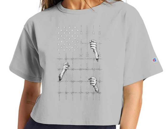 A Caged Nation Cropped T-Shirt