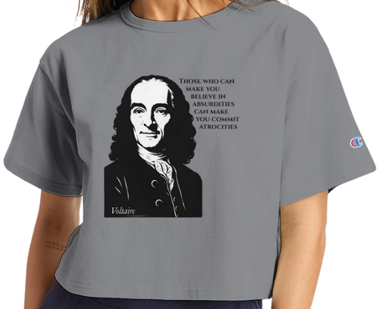 Absurdities & Atrocities - Voltaire Cropped T-Shirt