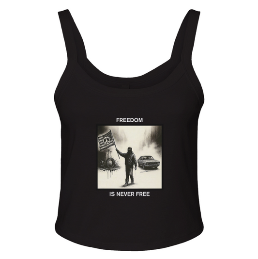 Freedom Is Never Free Micro Ribbed Scoop Tank