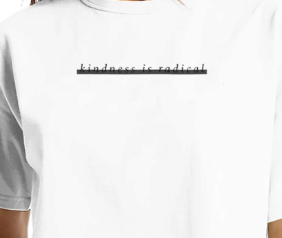 Redacted Kindness Is Radical Cropped T-Shirt