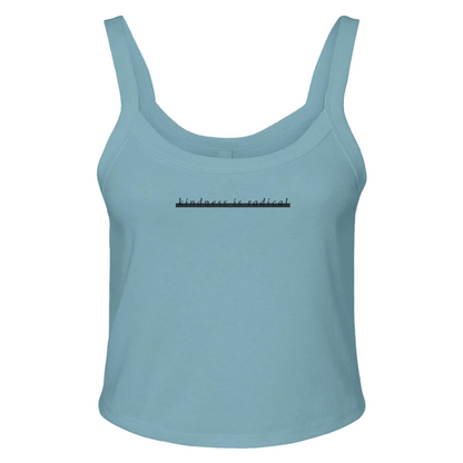 Redacted Kindness Is Radical Micro Ribbed Scoop Tank