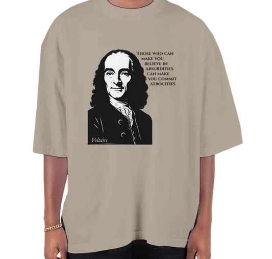 Absurdities & Atrocities - Voltaire Oversized T-shirt