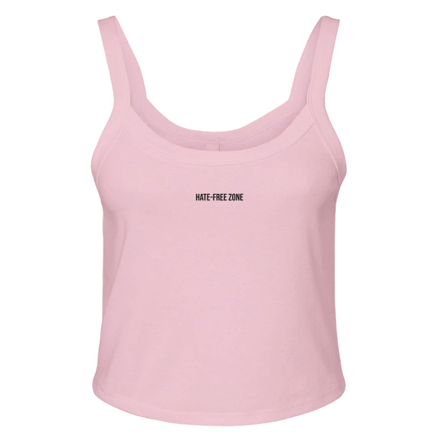 Hate-Free Zone Micro Ribbed Scoop Tank