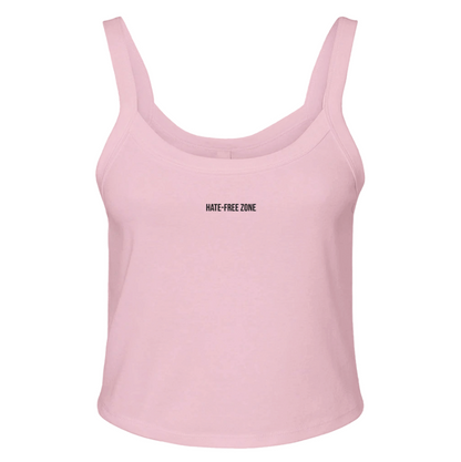 Hate-Free Zone Micro Ribbed Scoop Tank
