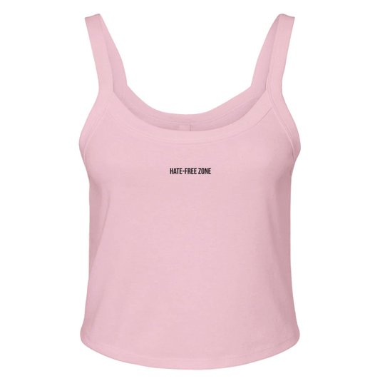 Hate-Free Zone Micro Ribbed Scoop Tank