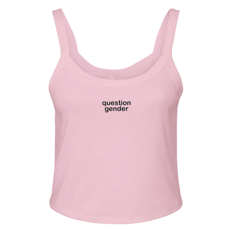 Question Gender Micro Ribbed Scoop Tank