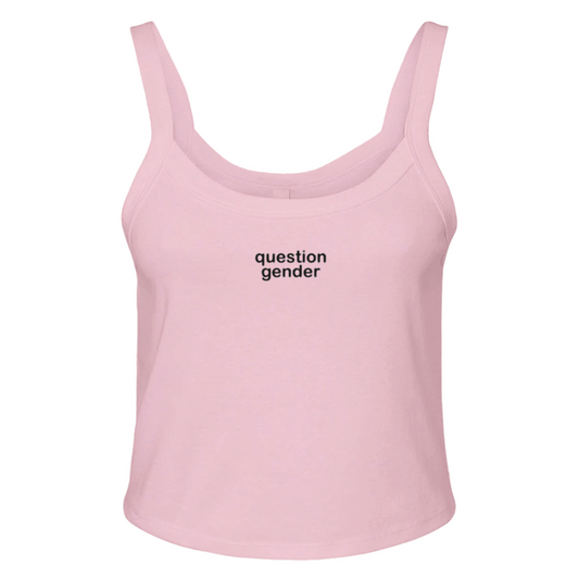 Question Gender Micro Ribbed Scoop Tank