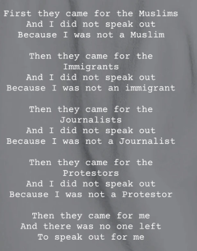 Familiar Silence – A Modern Retelling of “First They Came” Cropped T-Shirt