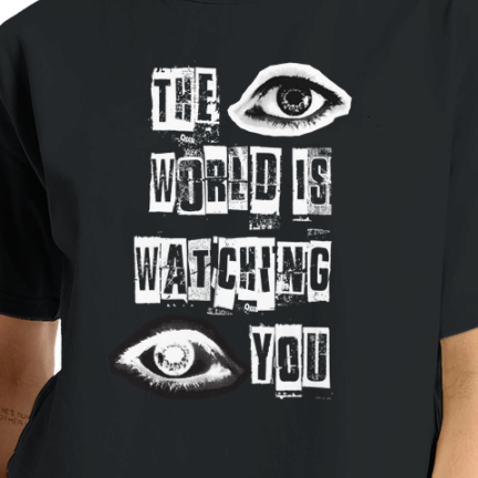 The World Is Watching You Cropped T-Shirt