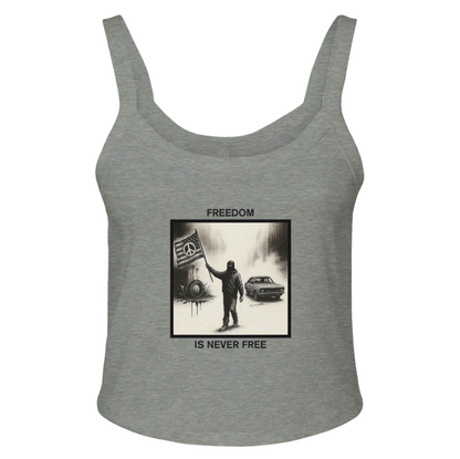 Freedom Is Never Free Micro Ribbed Scoop Tank