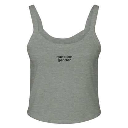 Question Gender Micro Ribbed Scoop Tank