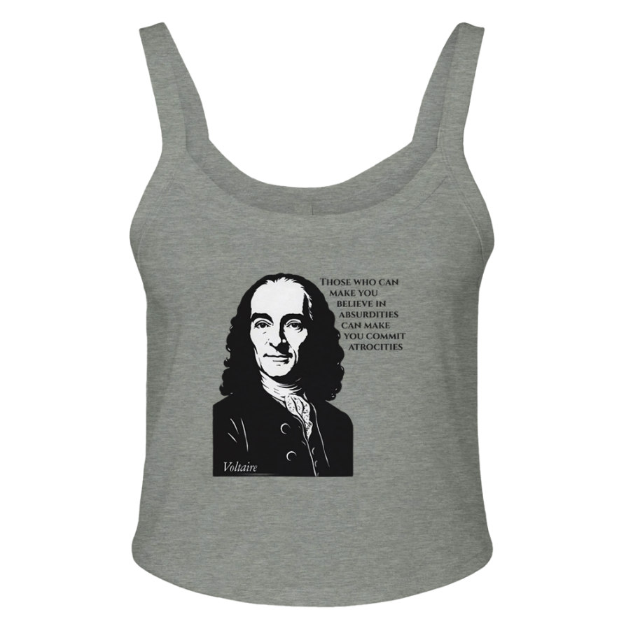 Absurdities & Atrocities - Voltaire Micro Ribbed Scoop Tank