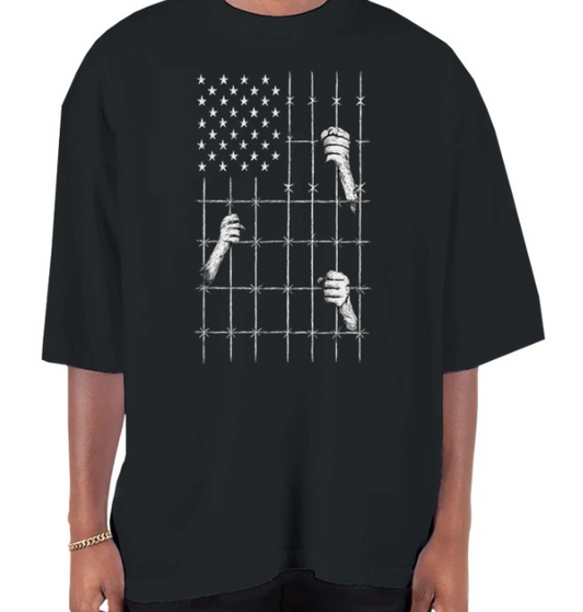 A Caged Nation Oversized T-Shirt