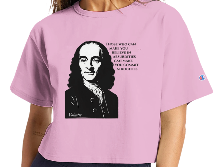 Absurdities & Atrocities - Voltaire Cropped T-Shirt