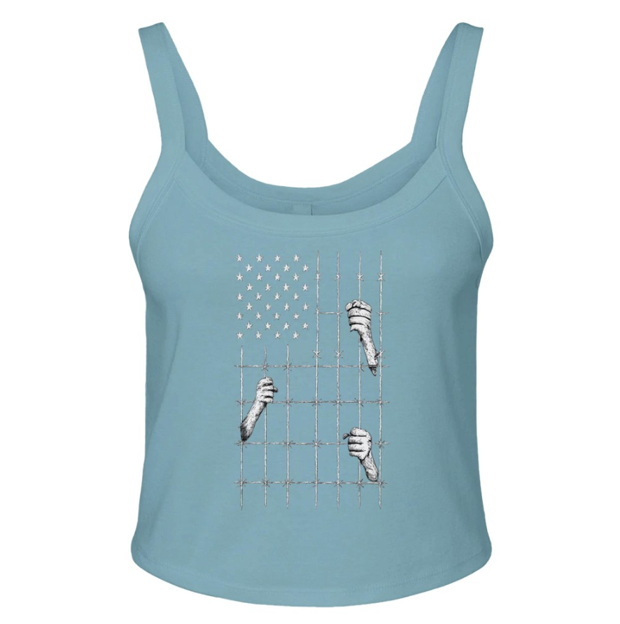 A Caged Nation Micro Ribbed Scoop Tank
