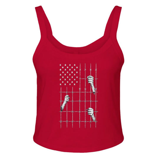 A Caged Nation Micro Ribbed Scoop Tank