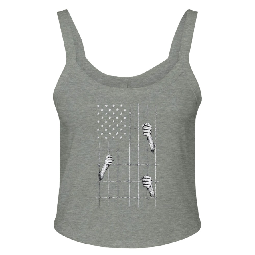A Caged Nation Micro Ribbed Scoop Tank