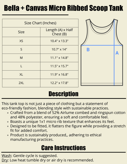 "REBEL" Underground Edition Micro Ribbed Scoop Tank