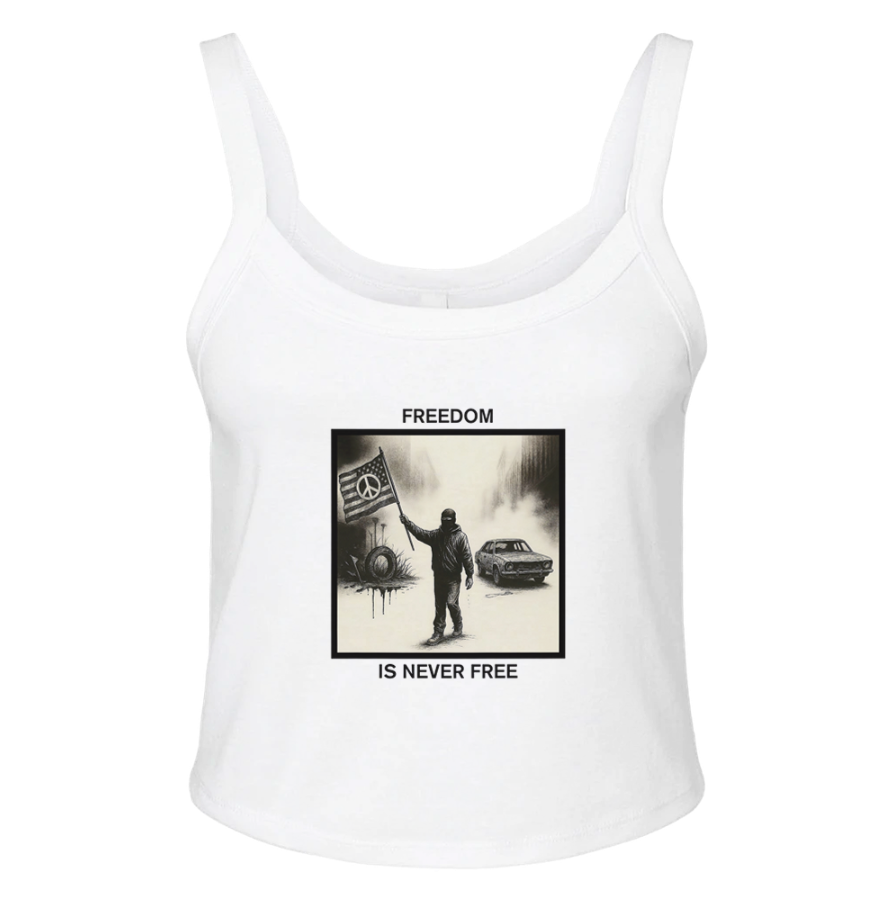 Freedom Is Never Free Micro Ribbed Scoop Tank