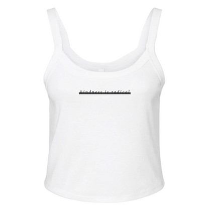 Redacted Kindness Is Radical Micro Ribbed Scoop Tank