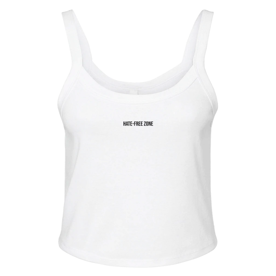 Hate-Free Zone Micro Ribbed Scoop Tank